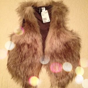 NWT Faux Fur Vest RESERVED