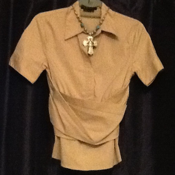 Button up wrap waist top