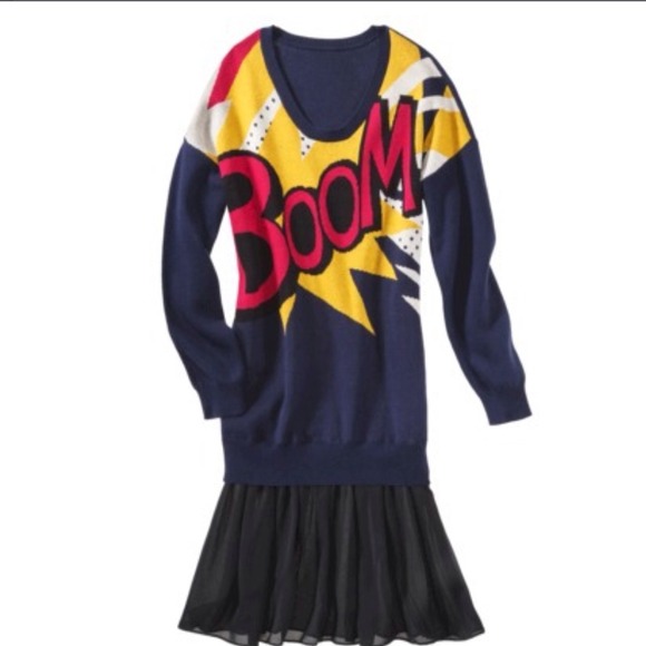 3.1Phillip Lim Sweater Dress in BOOM Print - Picture 2 of 4
