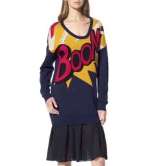 3.1Phillip Lim Sweater Dress in BOOM Print - Picture 3 of 4