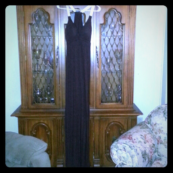 Long brown beach dress.