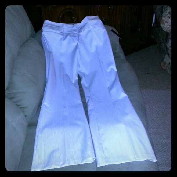 White and black dress pants