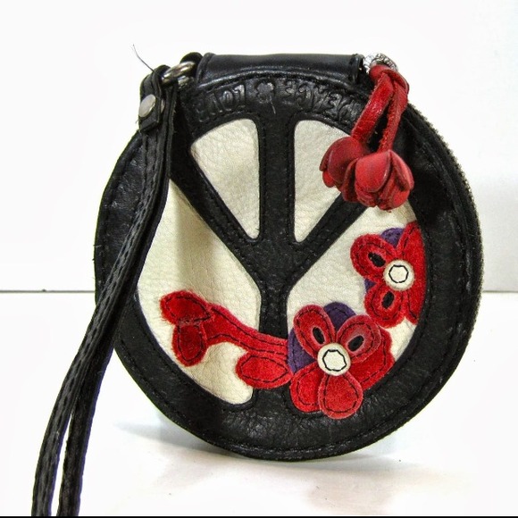 LUCKY BRAND Peace & Love Coin Purse Wristlet