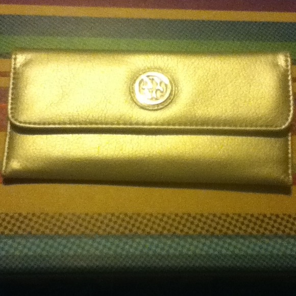 Gold New York & Company Clutch Wallet