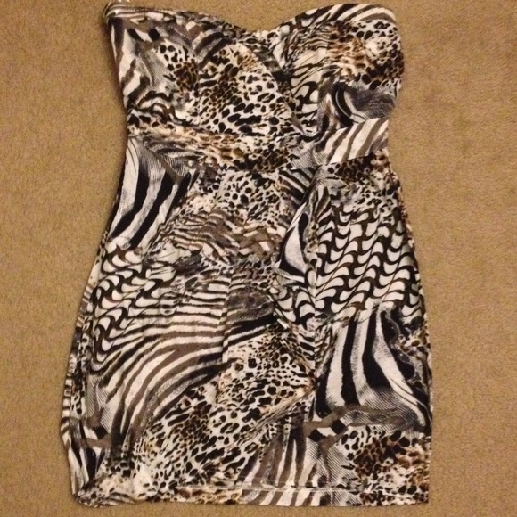 Sold Animal Print Dress - Picture 2 of 2