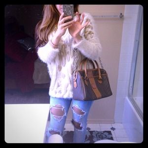 **RESERVED**Vintage Fendi striped speedy handbag