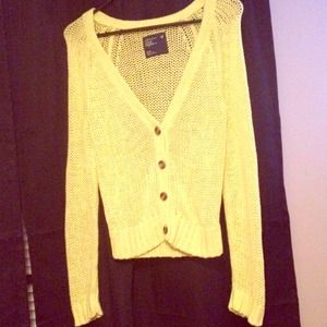 American Eagle Lime Green button up sweater