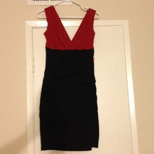 Red & Black Dress