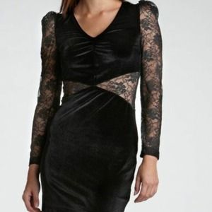 Charlotte Russe Velvet and Lace Dress Size S