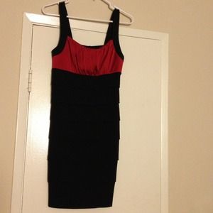 Red & black dress