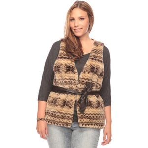 Fair Isle Faux Fur Vest🍁🍂🌰