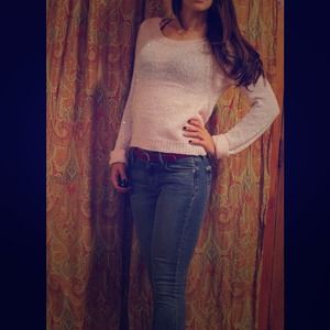 Baby pink  sequins sweater