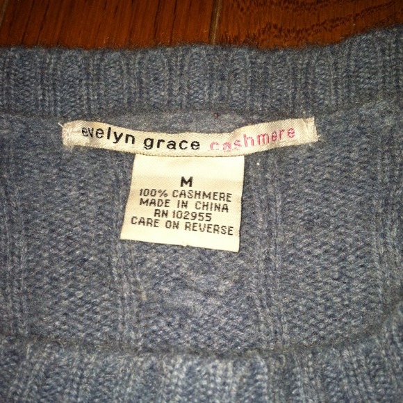 Sold in a Bundle. Grayish blue cashmere sweater