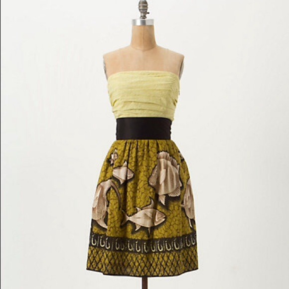 Anthropologie Baxter bay fish dress, 0, NWT