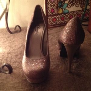 Candie's rose gold sparkle high heels!