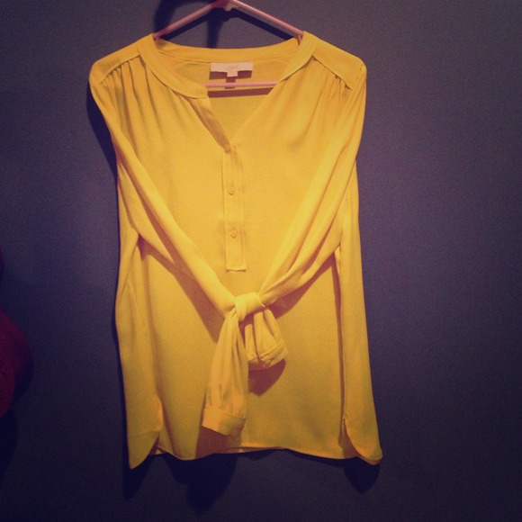 Ann Taylor loft yellow top