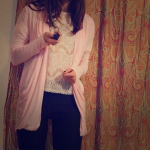 Baby pink cardigan