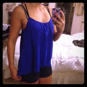 ❌SOLD---Tissue Chiffon Lattice Tank