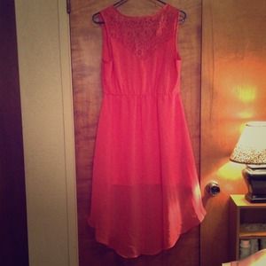 Salmon colored dress
