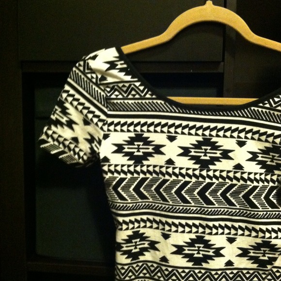 Aztec print bodycon dress