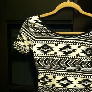 Aztec print bodycon dress