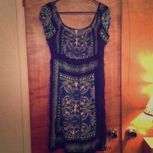 Blue print dress