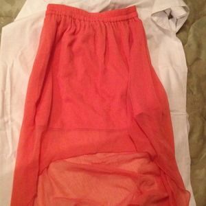 Salmon colored skirt