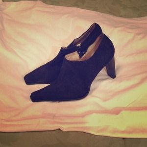 Black suede boots