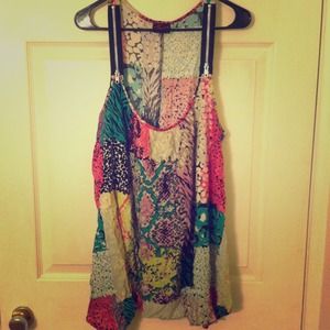 Torrid Animal Print Zipper Tank - Size 3