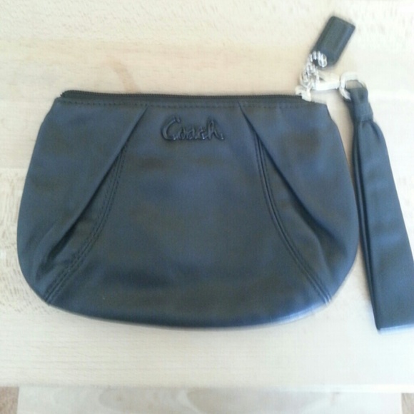 New black Coach wristlet