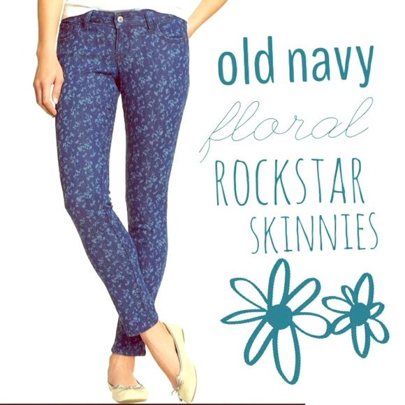 Old Navy Denim - 🚫bundled🚫 Old Navy Rockstar Floral Skinny Jeans