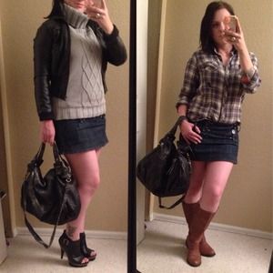 Denim mini skirt