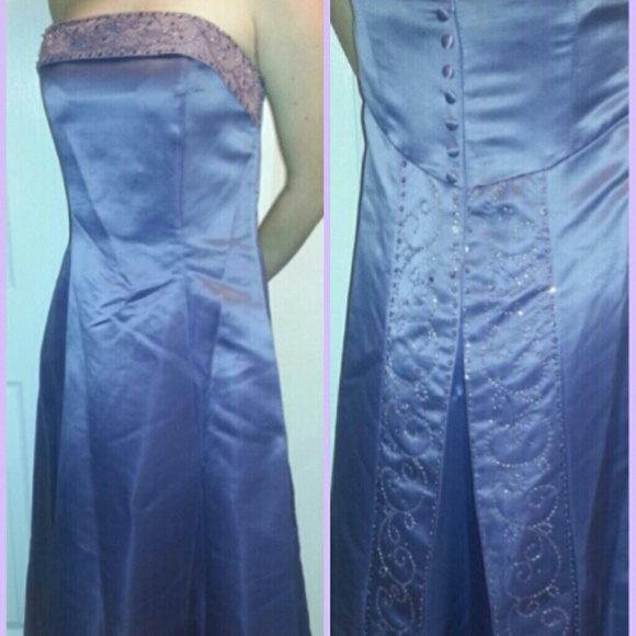 Satin Gown With Gorgeous Detailing - Picture 1 of 1
