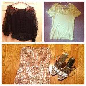 Bundle! Forever 21 top & dress, and black shirt
