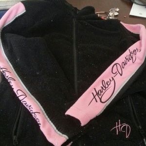 Harley Davidson Fleece pink breast cancer jacket