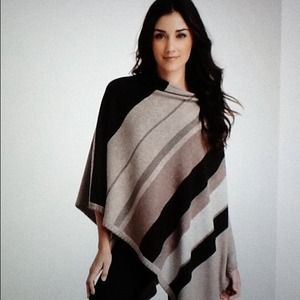 Silk + cashmere sweater poncho