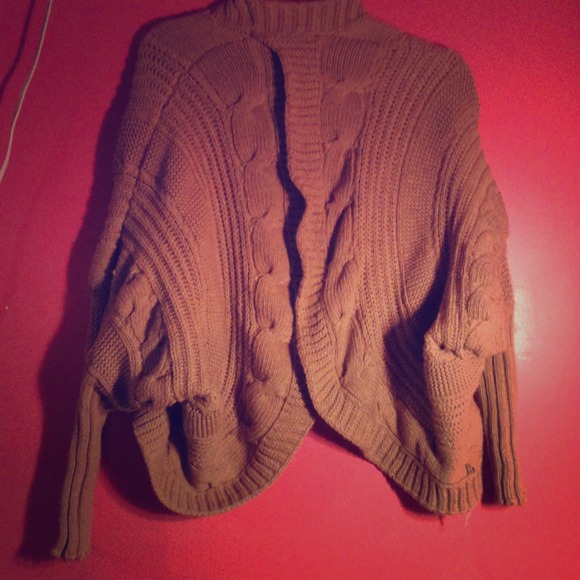 tan chunky cardigan