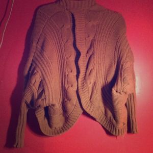 tan chunky cardigan