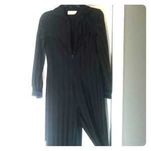 Vintaged Polyester black jump suit