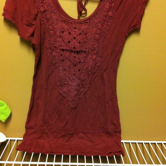 Lace maroon shirt