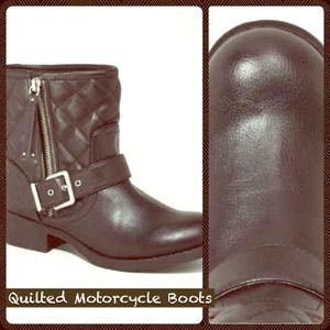✅REDUCED✅ Quilted Motorcycle Boots