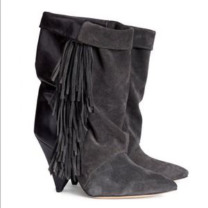 ((SOLD))⭐️ Gray Suede Boots Isabel Marant H&M 8