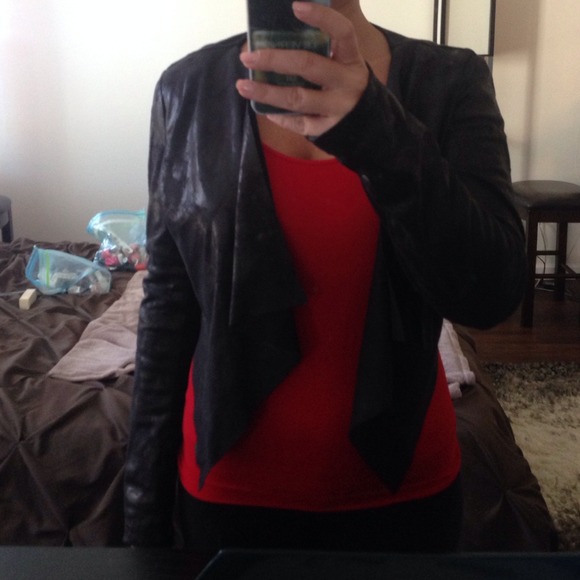 BEBE leather looking jacket