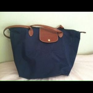 Navy blue large longchamp tote