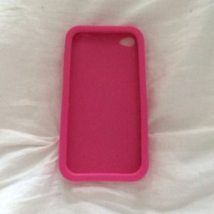 Iphone 4/4S jelly hot pink case