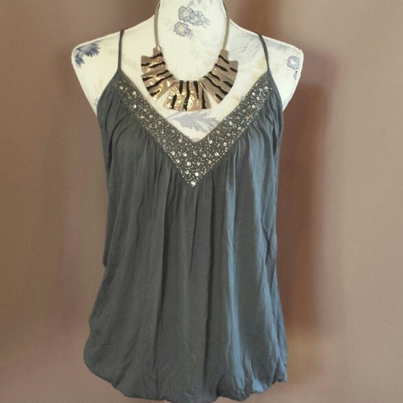**Bundled** Gorgeous Beaded V-Neck Tank Like New