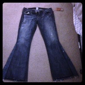 True religion size 31 bell bottom jeans