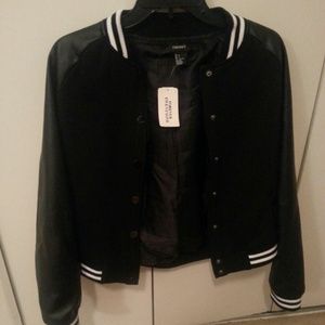Black and White Letterman Jacket