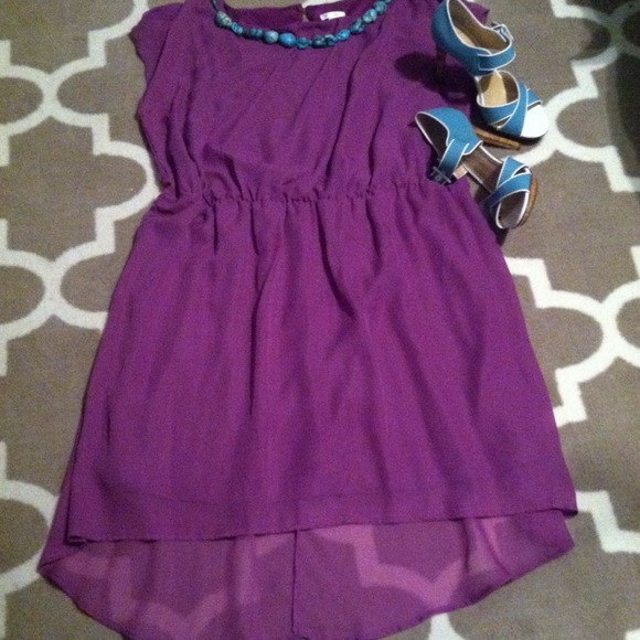 Lavender high&low purple dress