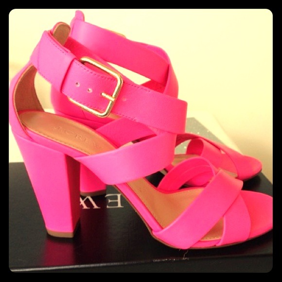 Shocking pink jcrew heels PP only